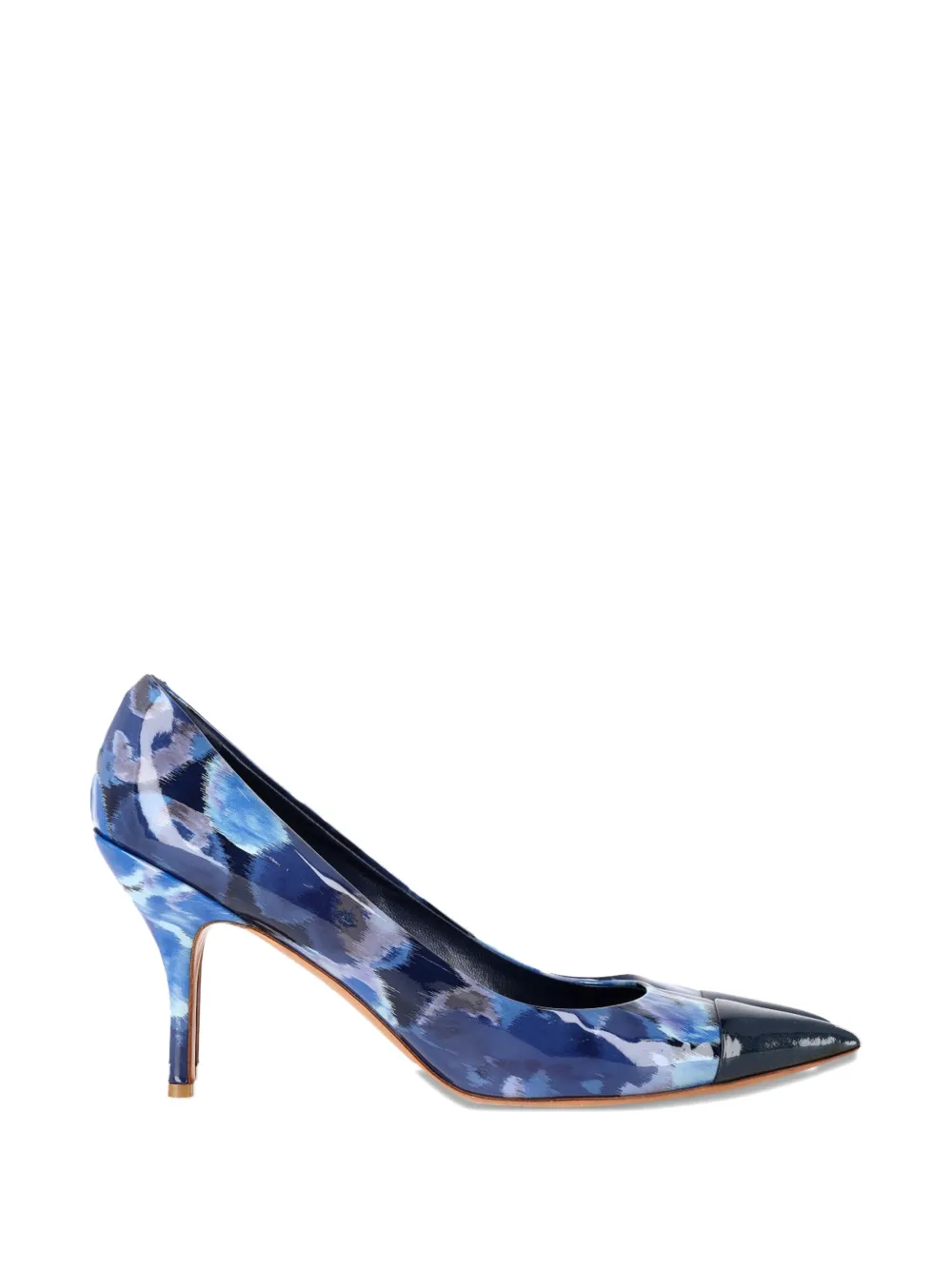 Louis Vuitton Pre-Owned printed cap-toe pumps - Blu