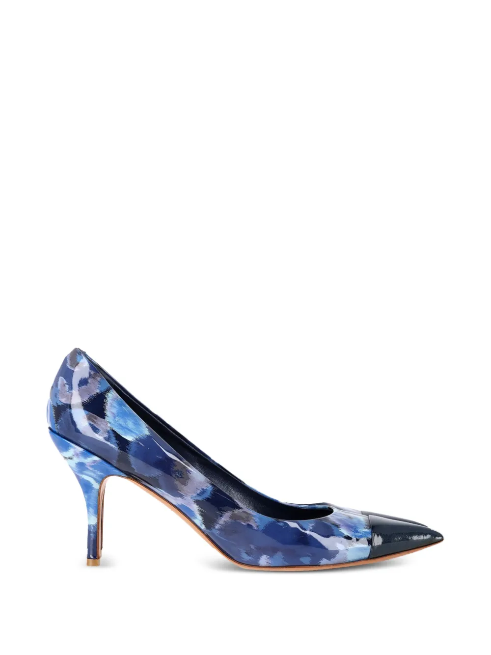 Louis Vuitton Pre-Owned printed cap-toe pumps - Blu
