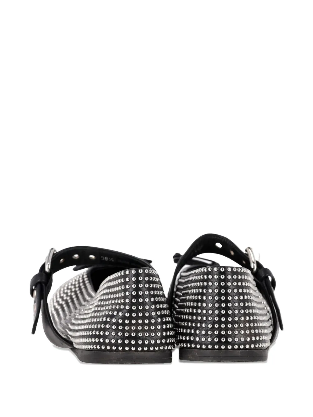 Miu Miu Pre-Owned embellished ballet flats - Zwart