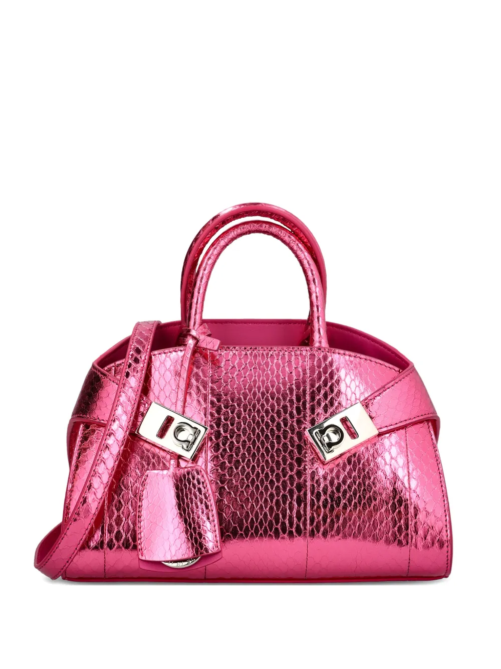 Ferragamo decorative buckles hug mini backpack - Rosa