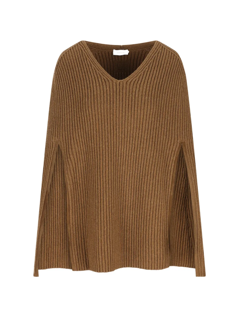 Ferragamo ribbed V-neck knitwear - Marrone