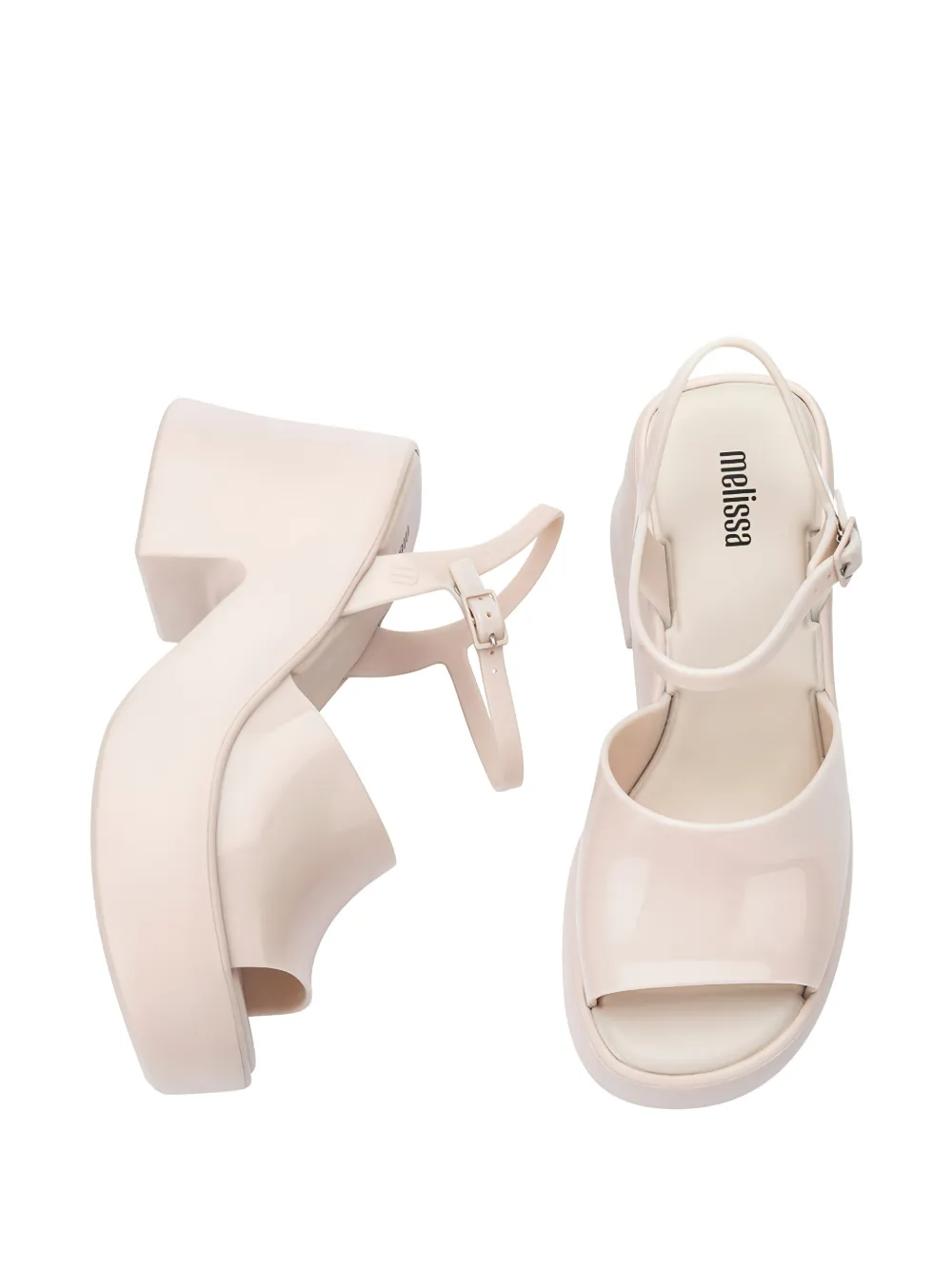 Melissa Lina sandalen met plateauzool Beige