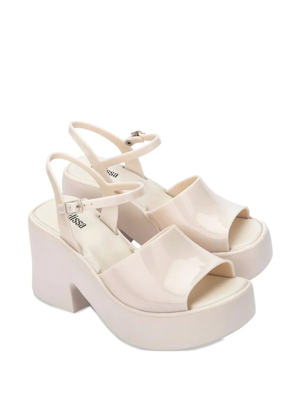 Melissa Lina sandalen met plateauzool Beige