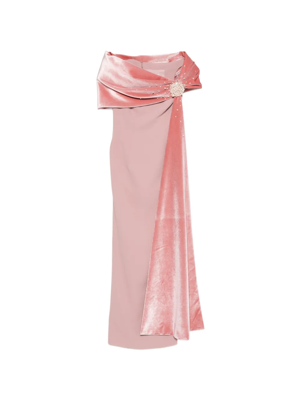 JEAN-LOUIS SABAJI embellished draped maxi dress - Rosa