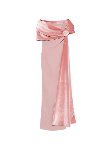 JEAN-LOUIS SABAJI embellished draped maxi dress