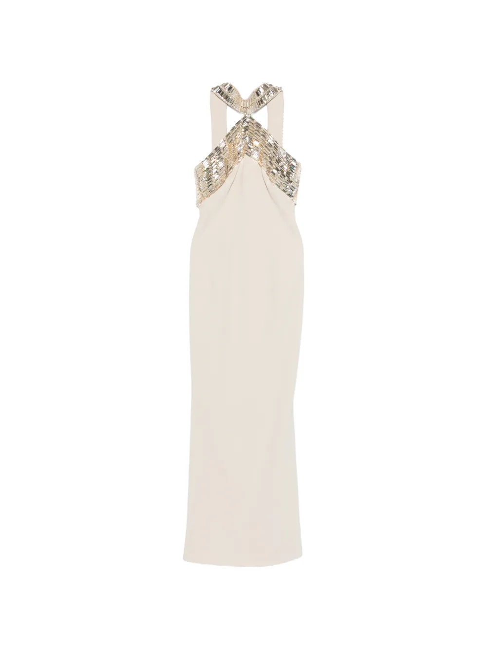 JEAN-LOUIS SABAJI embellished halter dress - Toni neutri