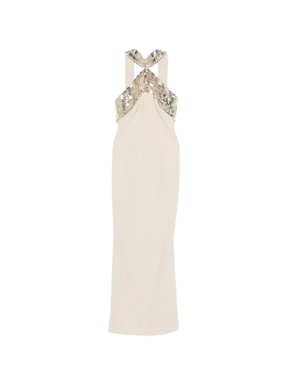 JEAN-LOUIS SABAJI embellished halter dress - Toni neutri
