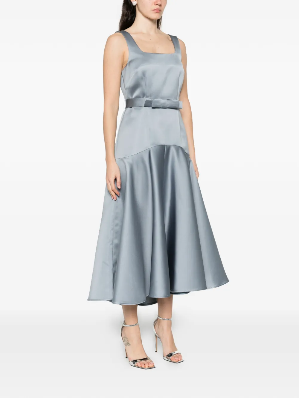  P.a.r.o.s.h. Square-neck Midi Dress - Blue 