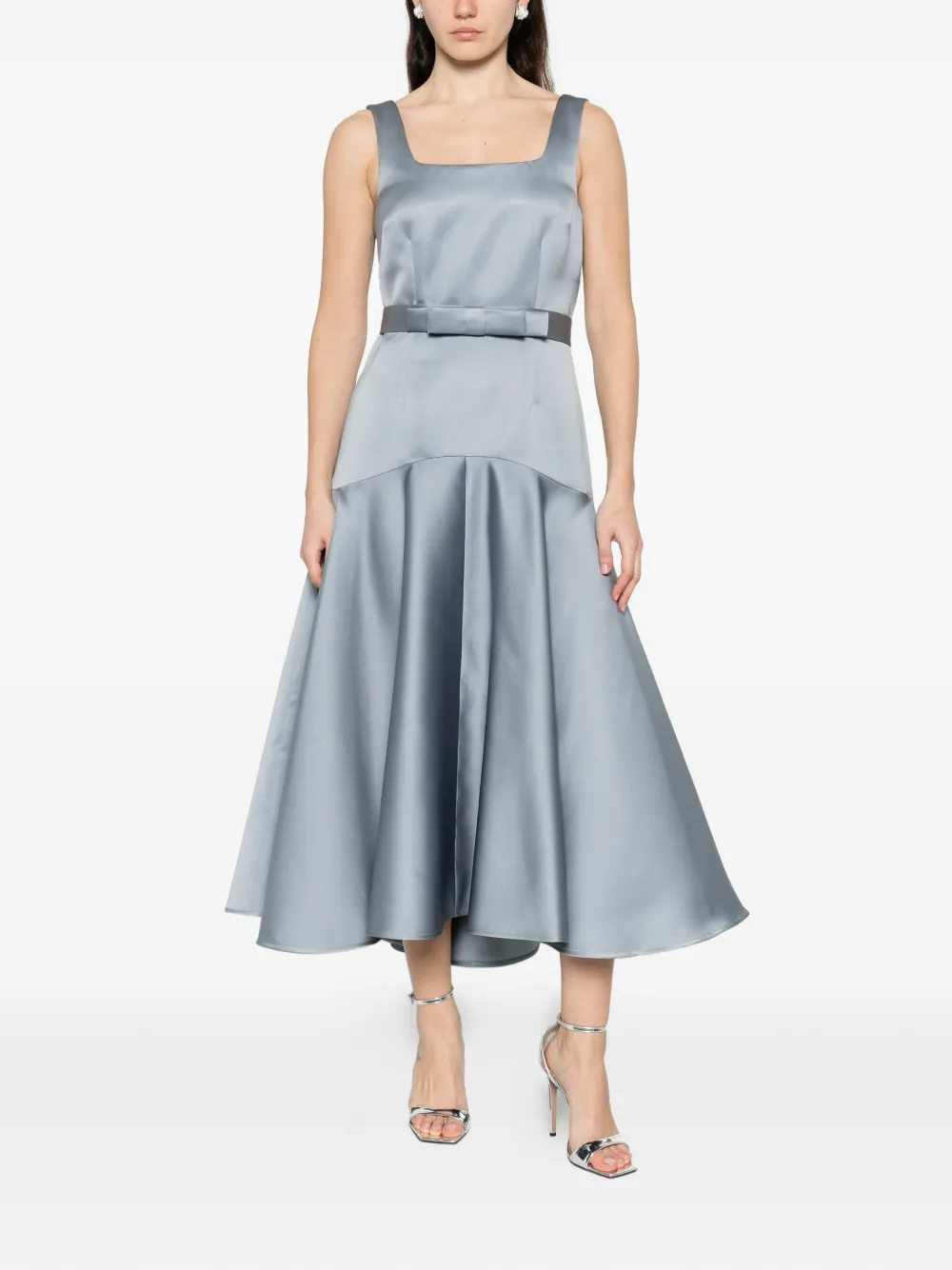  P.a.r.o.s.h. Square-neck Midi Dress - Blue 
