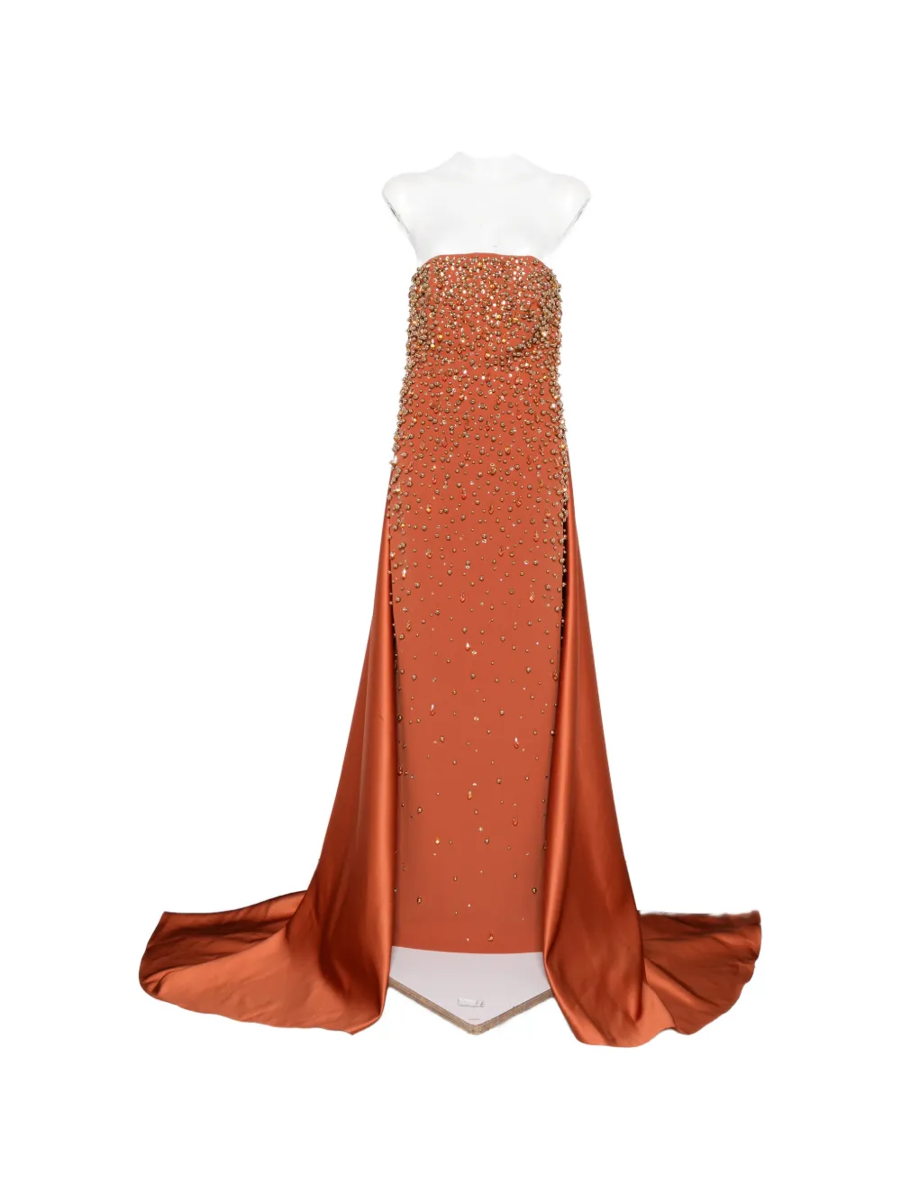JEAN-LOUIS SABAJI embellished strapless maxi dress - Marrone