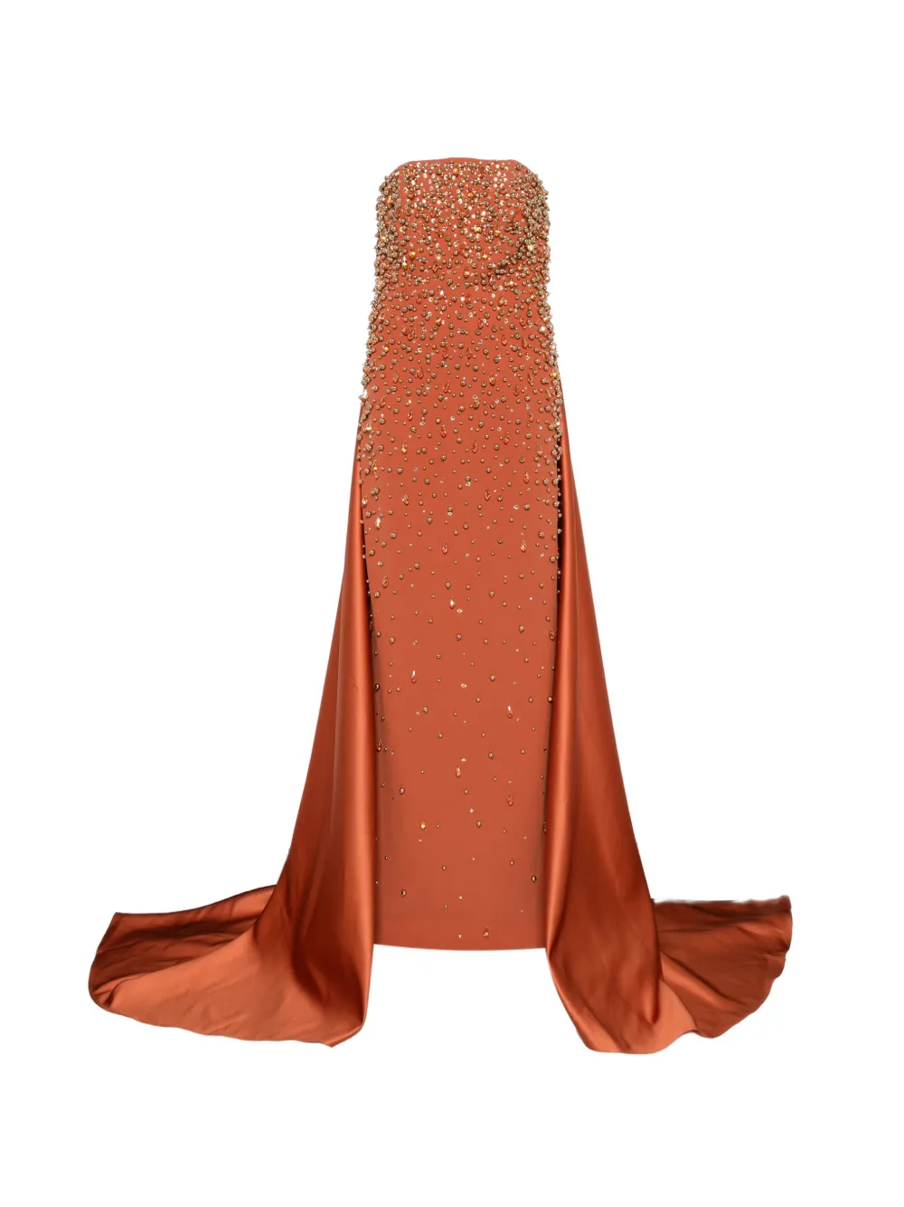 JEAN-LOUIS SABAJI embellished strapless maxi dress - Marrone