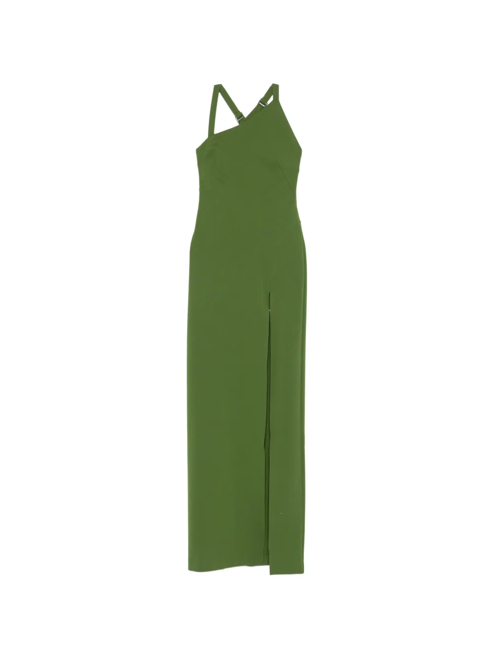 The Attico asymmetric-neck maxi dress - Verde