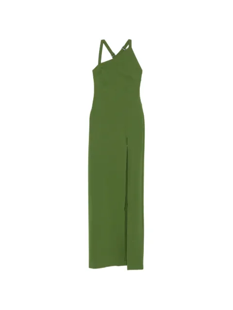 The Attico asymmetric-neck maxi dress