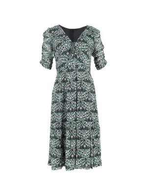 DVF Diane Von Furstenberg Erica Midi Dress | Green | FARFETCH