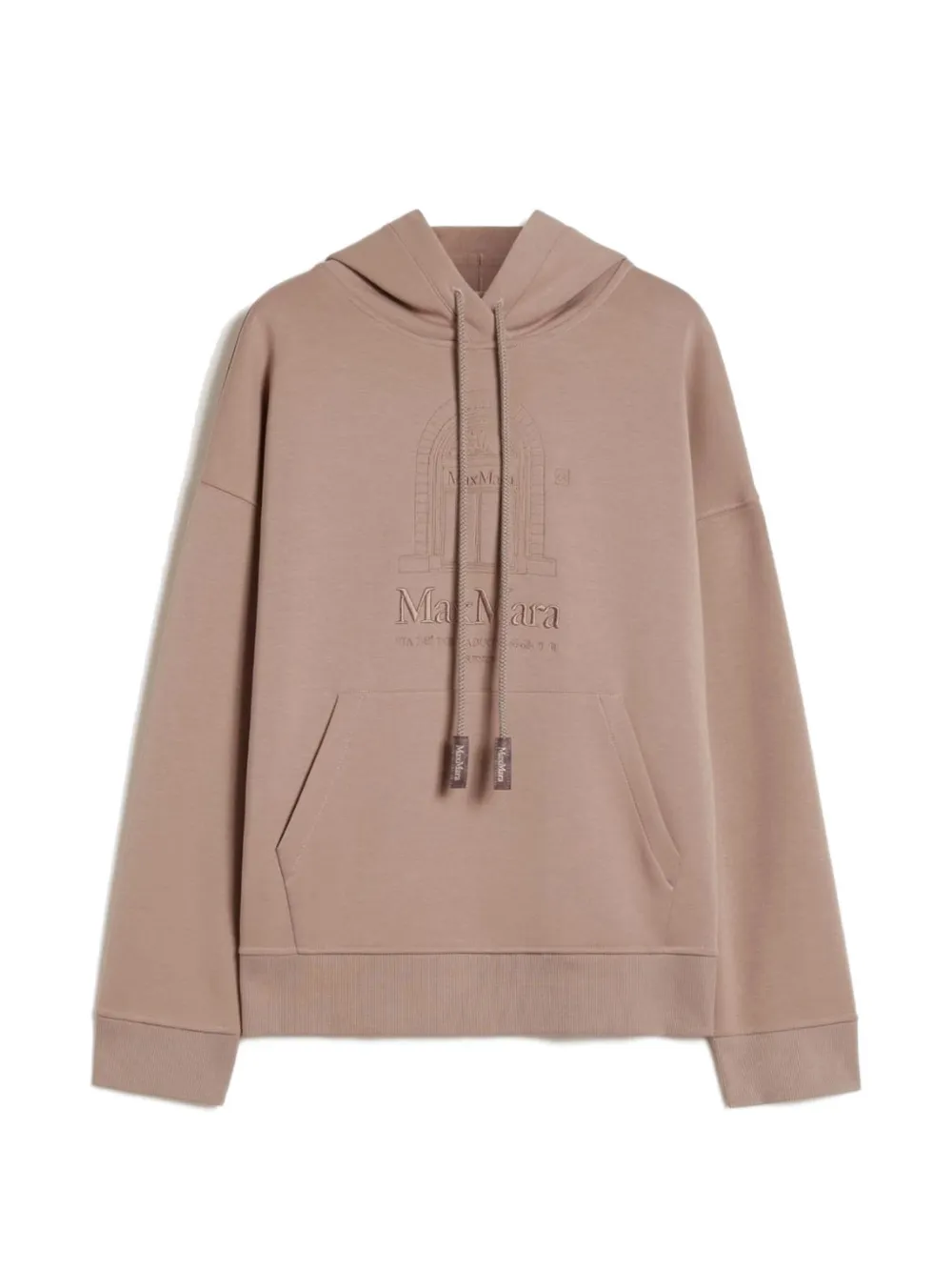 'S Max Mara drawstring embossed hoodie - Nude