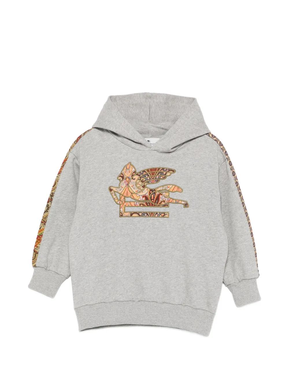 ETRO KIDS paisley logo hoodie - Grigio