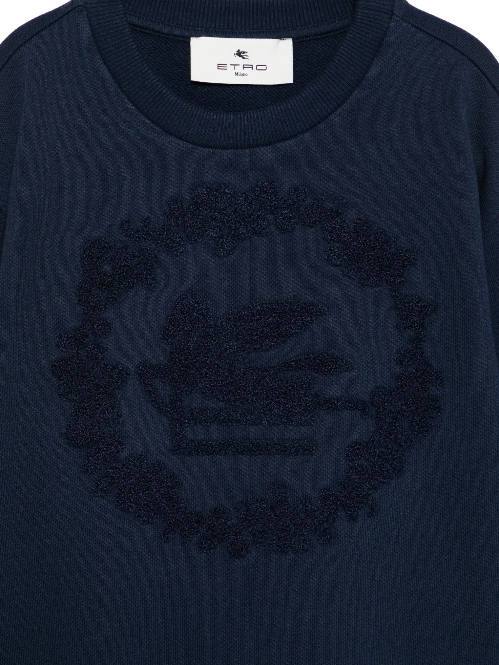  Etro Kids Sudadera Bordada - Azul 