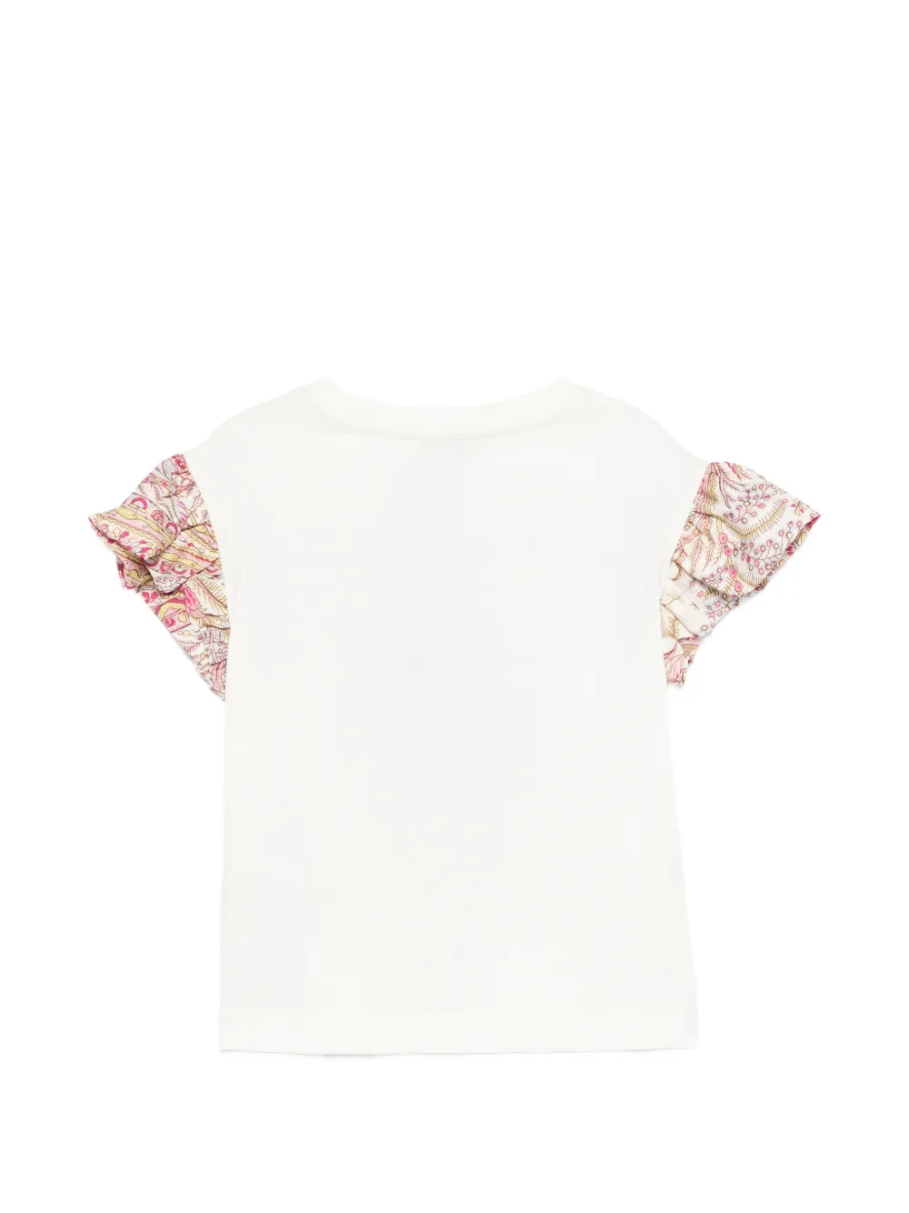  Etro Kids Floral Ruffled T-shirt - Neutrals 