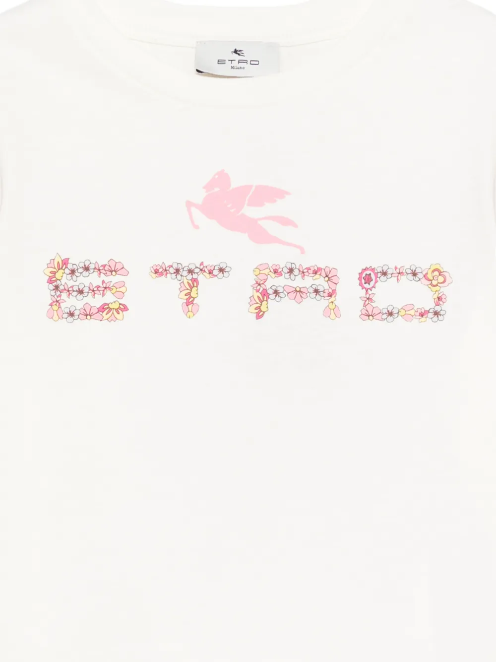  Etro Kids Floral Ruffled T-shirt - Neutrals 