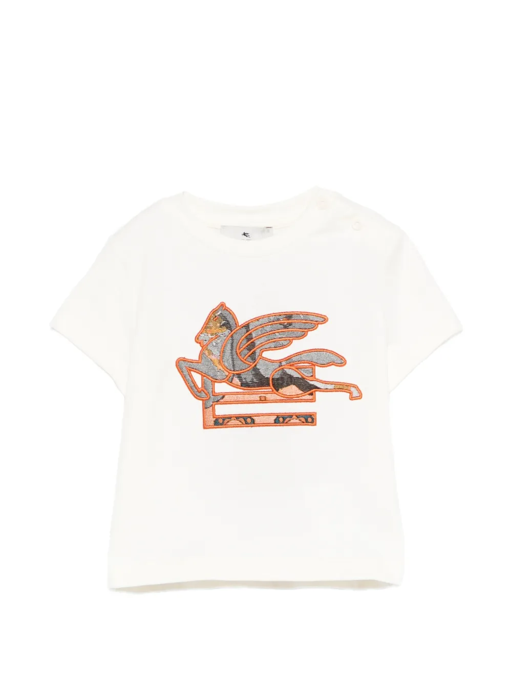 ETRO KIDS appliqué T-shirt - Toni neutri