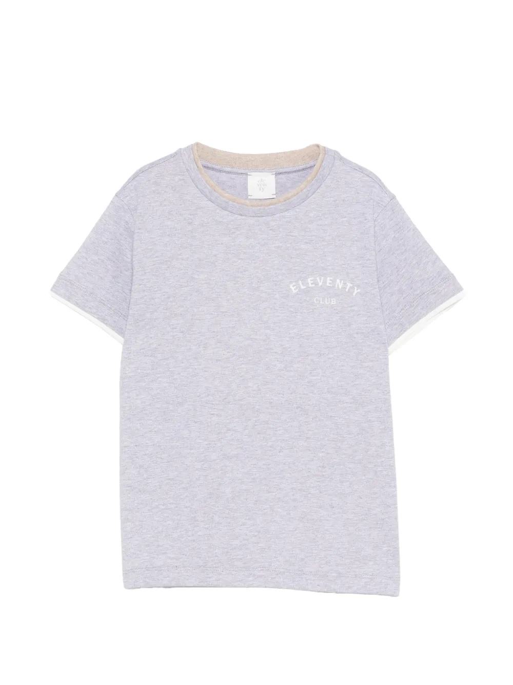 Eleventy Kids layered crew-neck T-shirt - Grigio