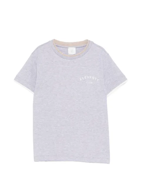 Eleventy Kids layered crew-neck T-shirt