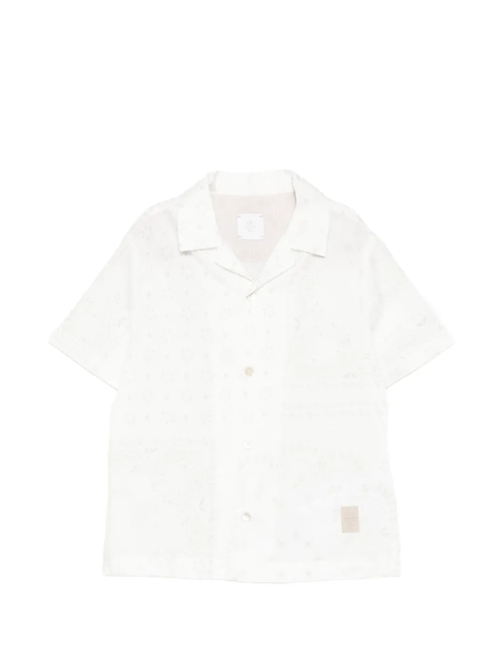 Eleventy Kids patterned short-sleeve shirt - White