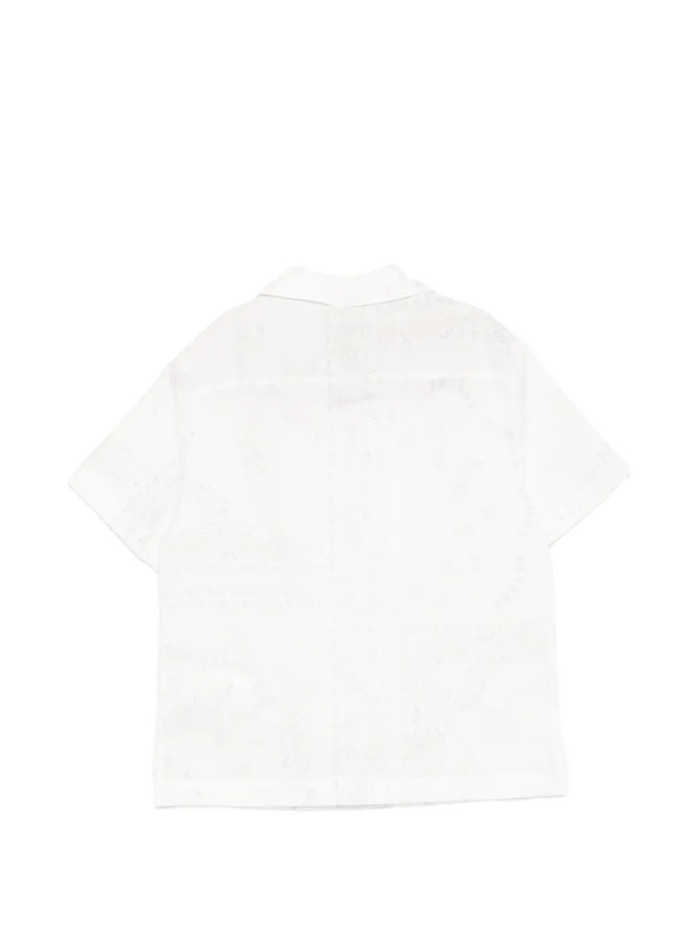  Eleventy Kids Patterned Short-sleeve Shirt - White 