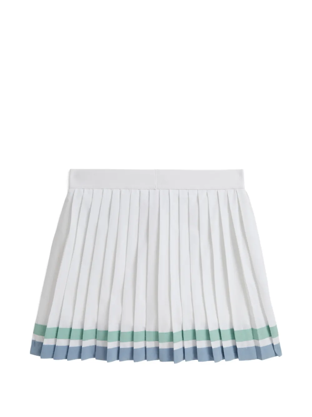 POLO RALPH LAUREN KIDS Gestreepte skort met plooien Wit
