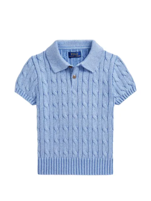 POLO RALPH LAUREN KIDS cable-knit polo shirt