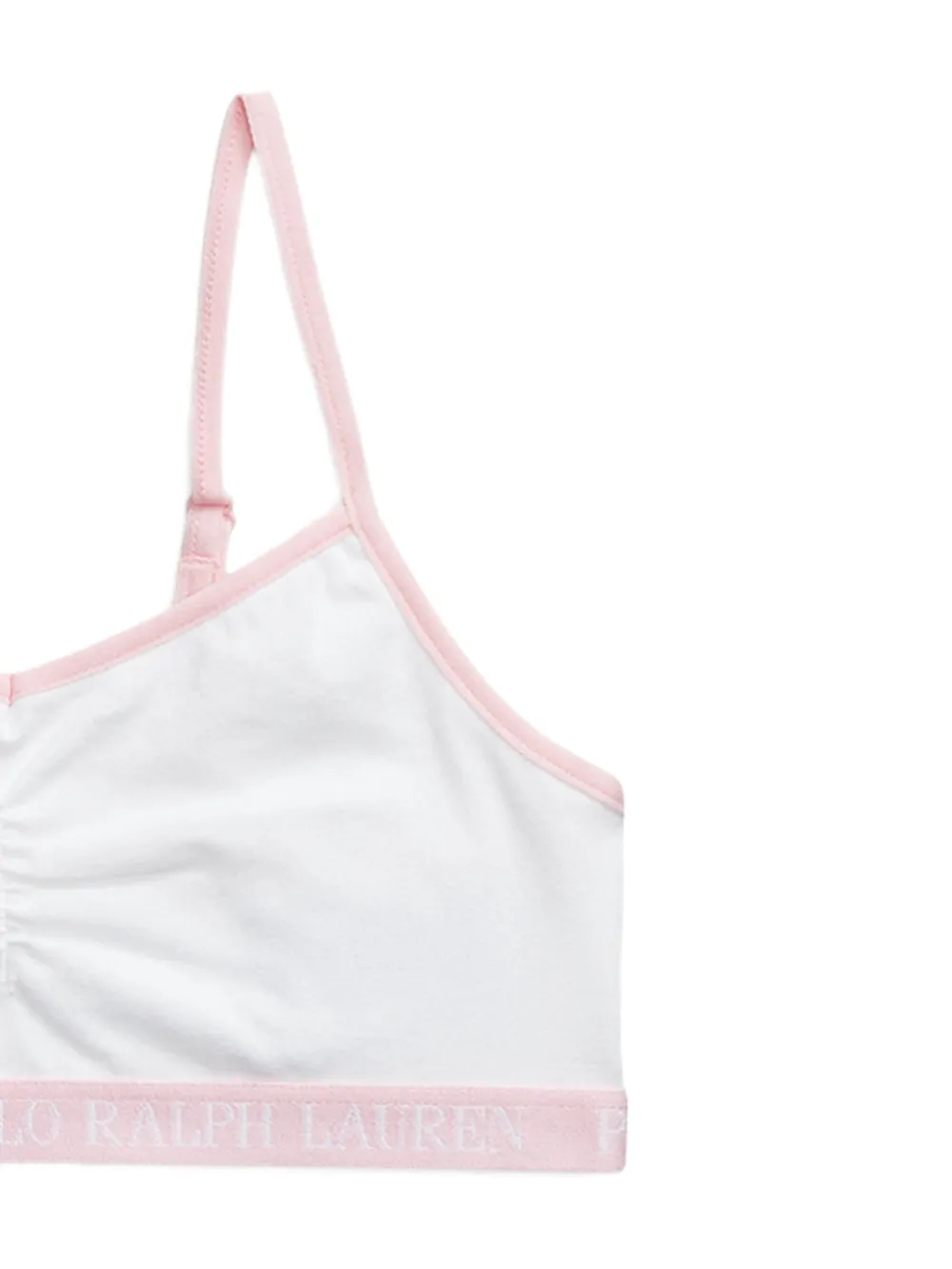 POLO RALPH LAUREN KIDS Twee stretch jersey bralettes Roze