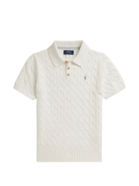 POLO RALPH LAUREN KIDS Polo in maglia intrecciata