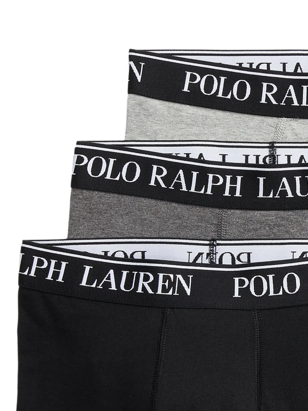 POLO RALPH LAUREN KIDS Drie boxershorts met geborduurde logoband Grijs