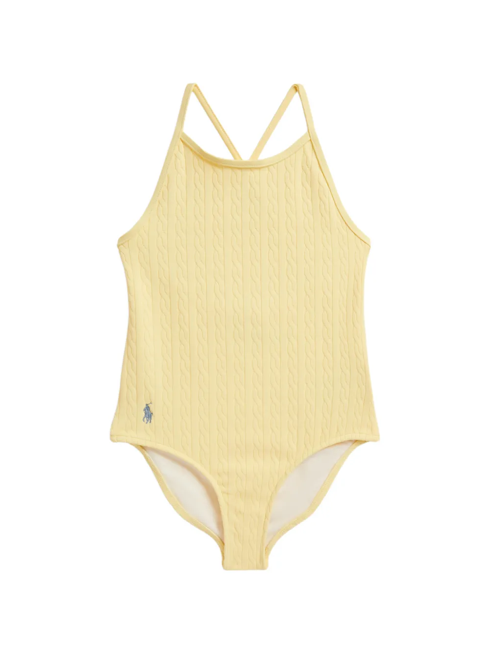 POLO RALPH LAUREN KIDS Costume da bagno con ricamo - Giallo