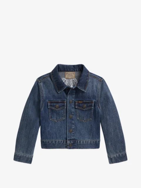 POLO RALPH LAUREN KIDS veste en jean à motif ourson