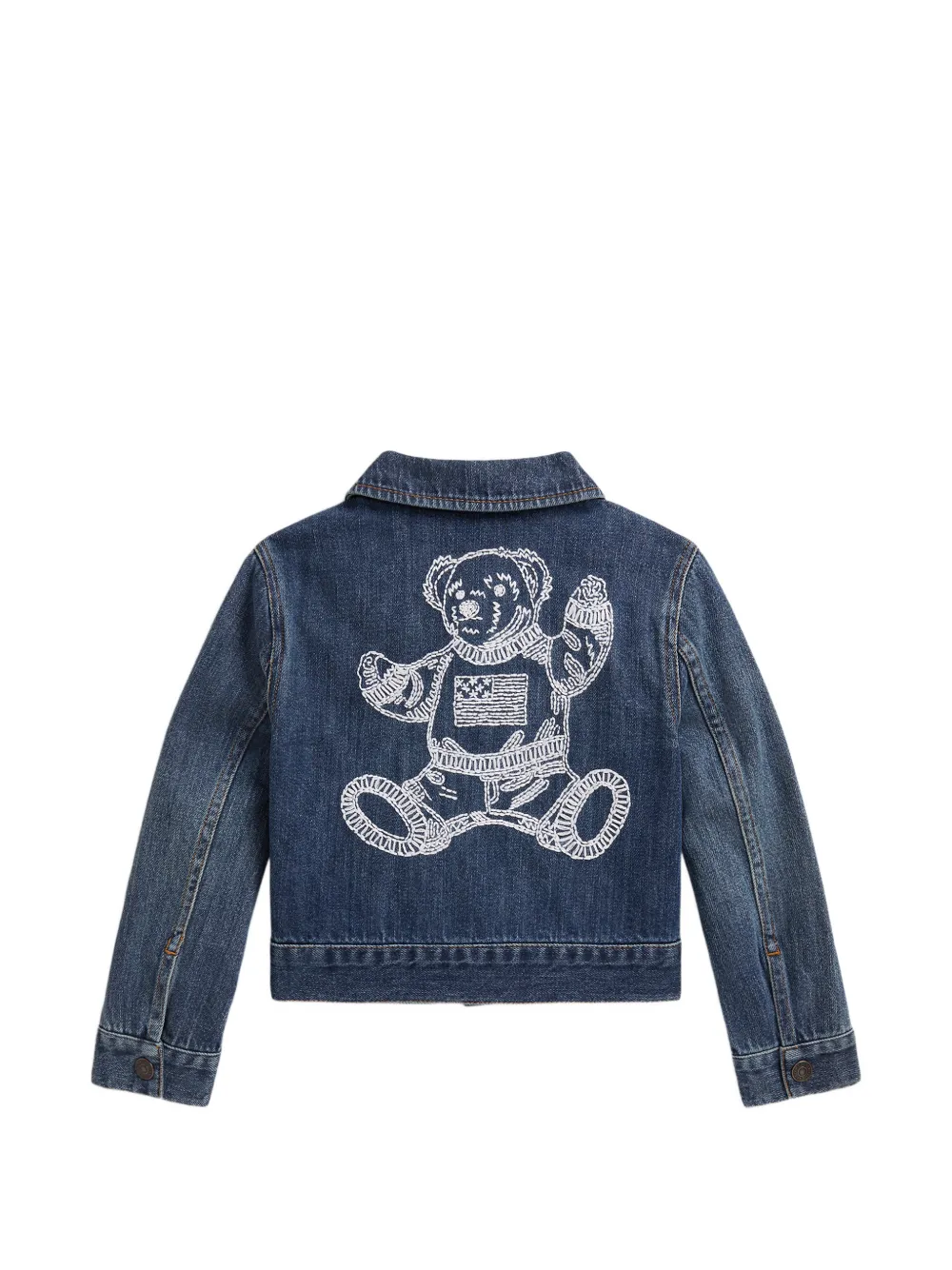 Bear-Motif Denim Jacket