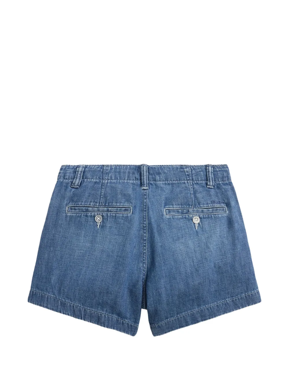POLO RALPH LAUREN KIDS Katoenen spijkershorts met borduurwerk Blauw