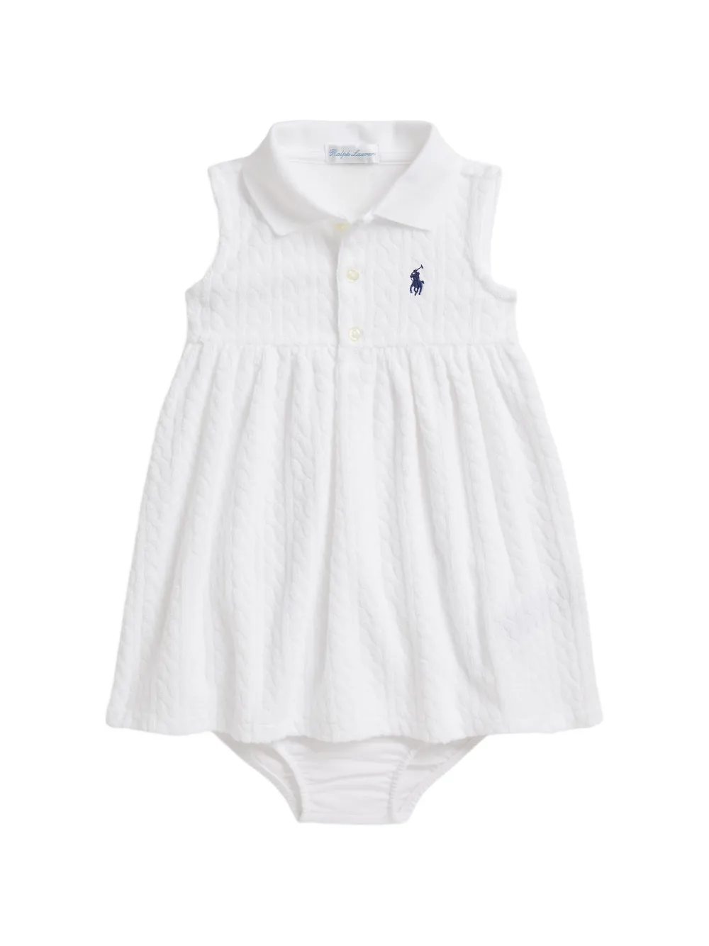 POLO RALPH LAUREN KIDS Abito con colletto stile polo - Bianco