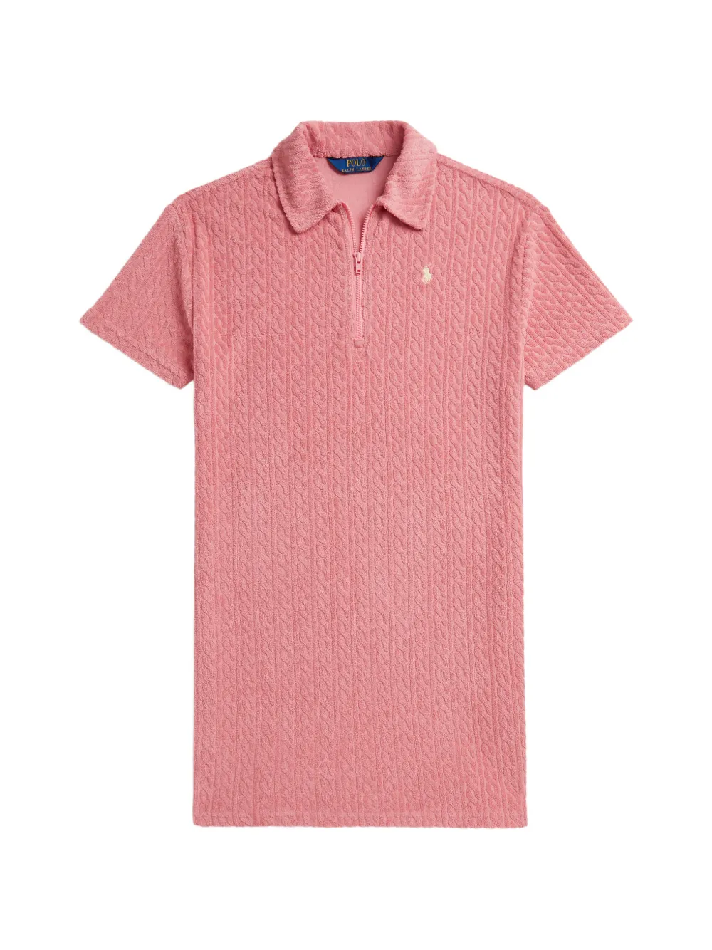 POLO RALPH LAUREN KIDS Polo in maglia intrecciata - Rosa