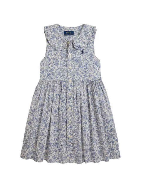 POLO RALPH LAUREN KIDS vestido con estampado floral