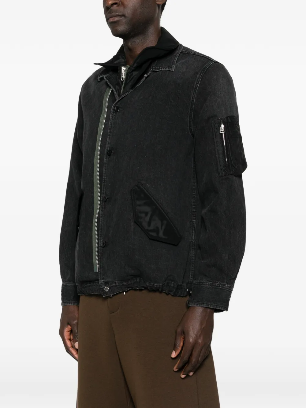  Sacai Zip-up Jacket - Black 