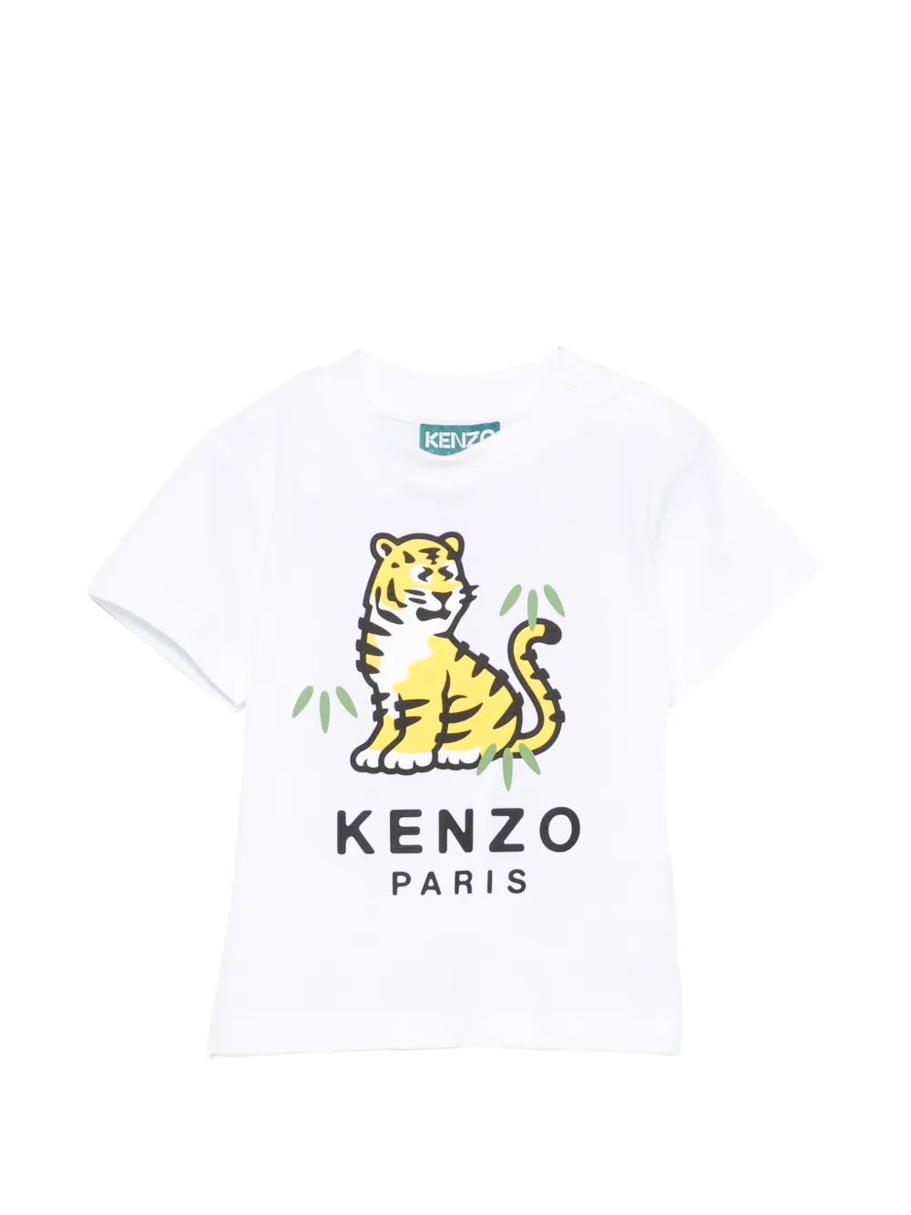 Kenzo Kids tiger graphic T-shirt - Bianco
