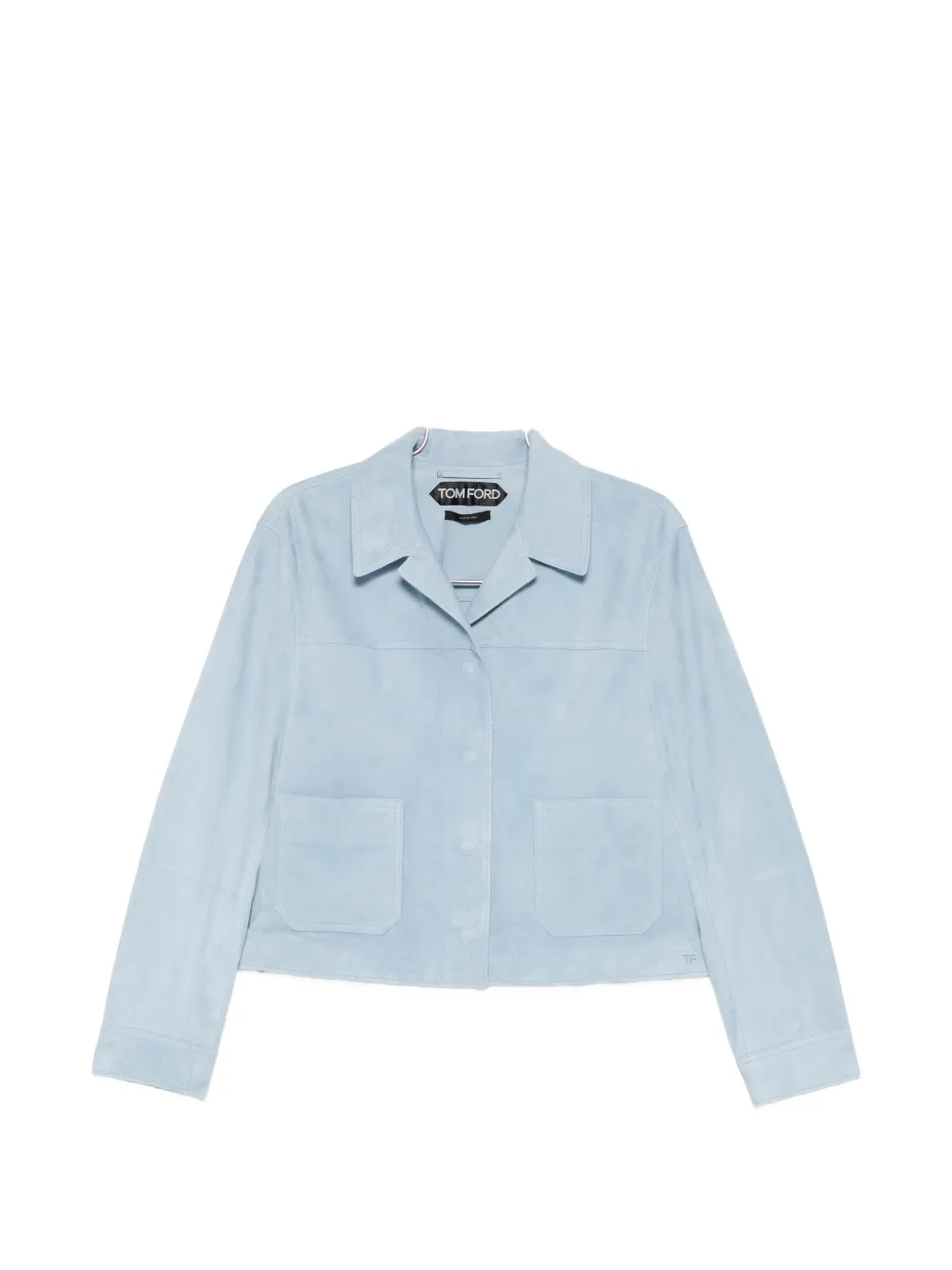 Tom Ford Patch-pocket Collared Jacket In Blue