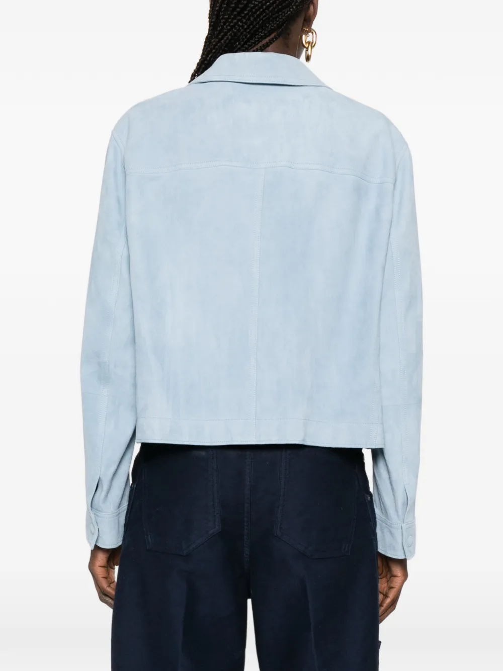 TOM FORD Jack met opgestikte zak en kraag Blauw