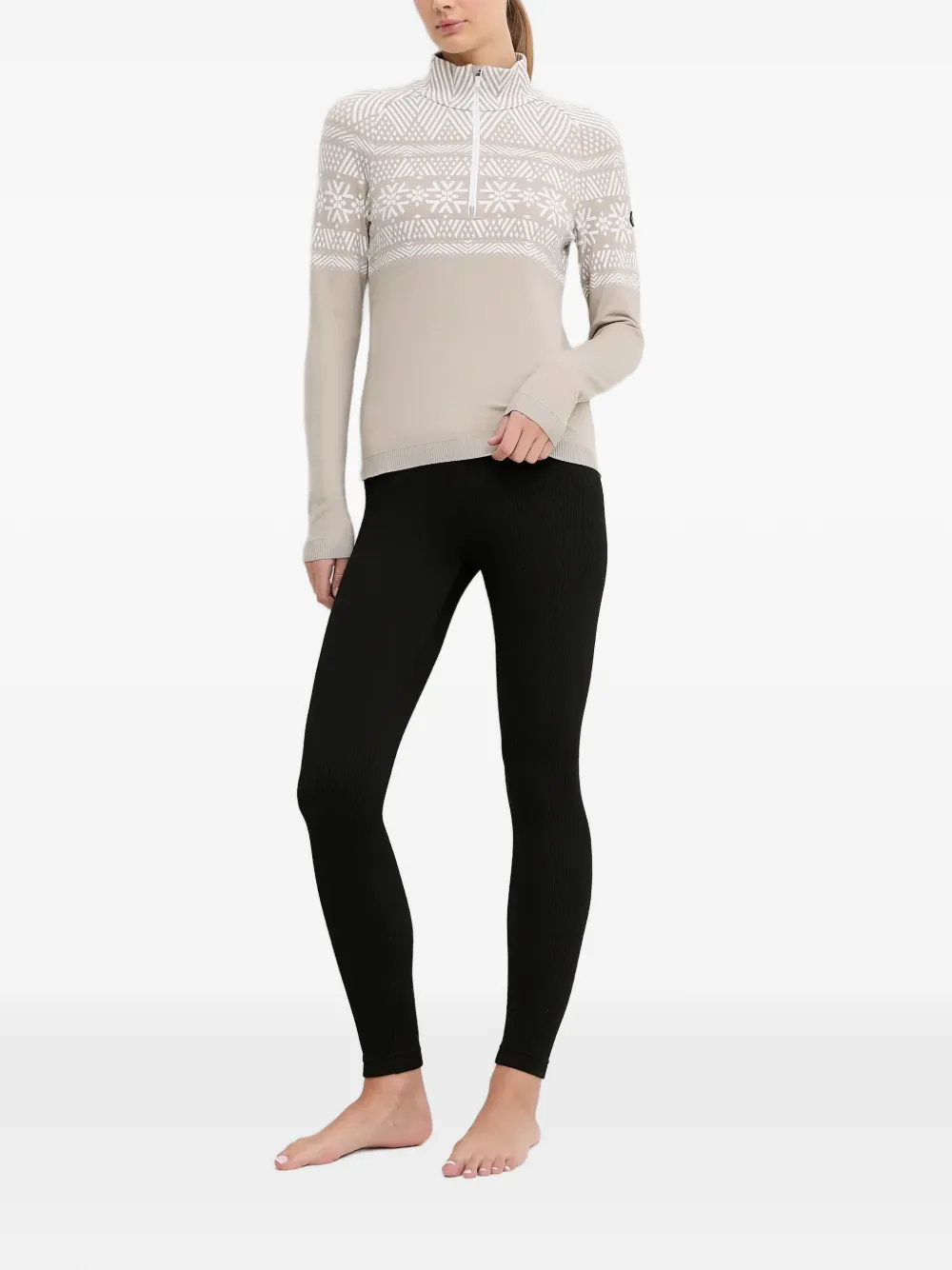 NEWLAND Geribbelde legging Zwart