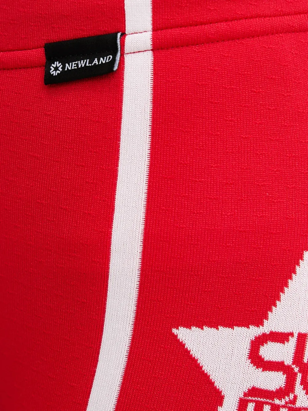 NEWLAND Gestreepte legging met ster Rood