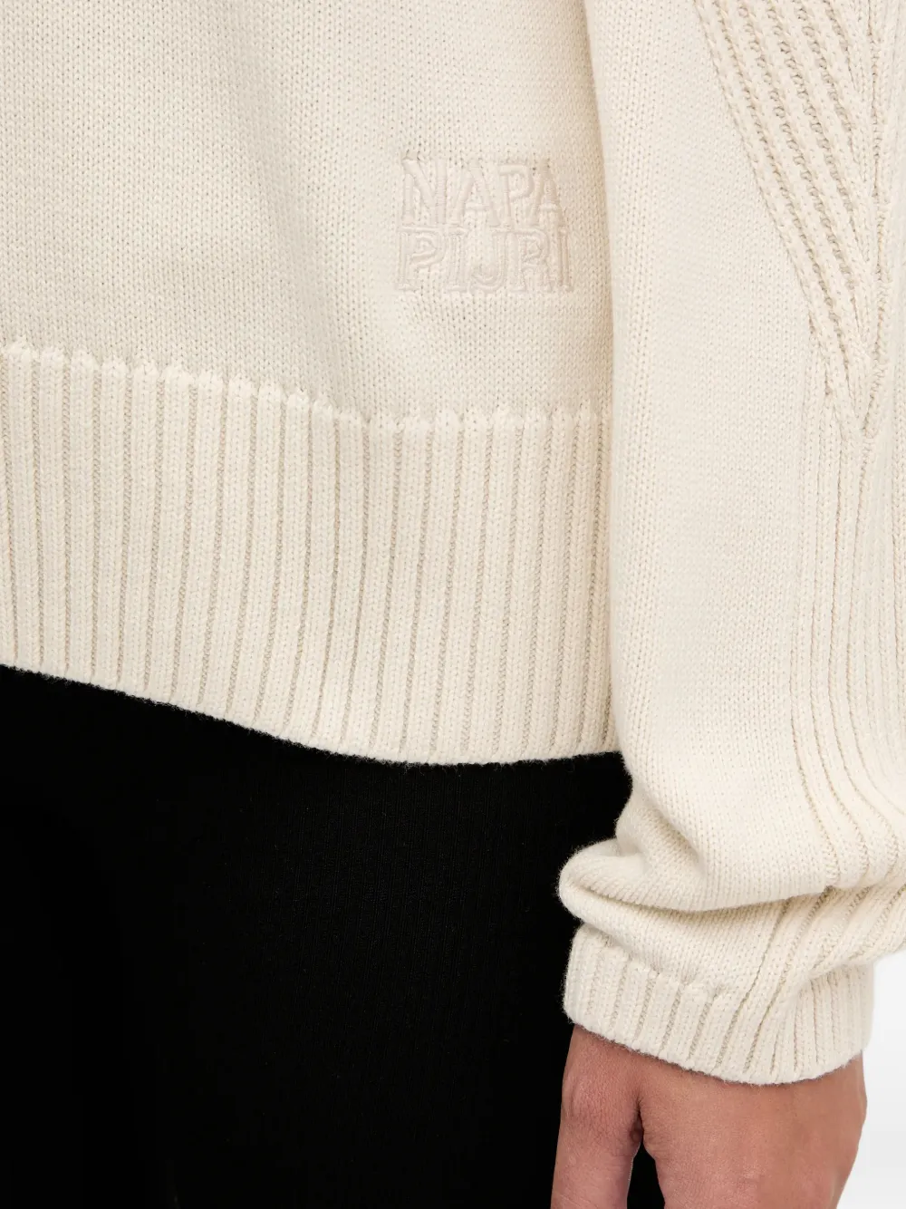 Napapijri Sarca trui met textuur Beige