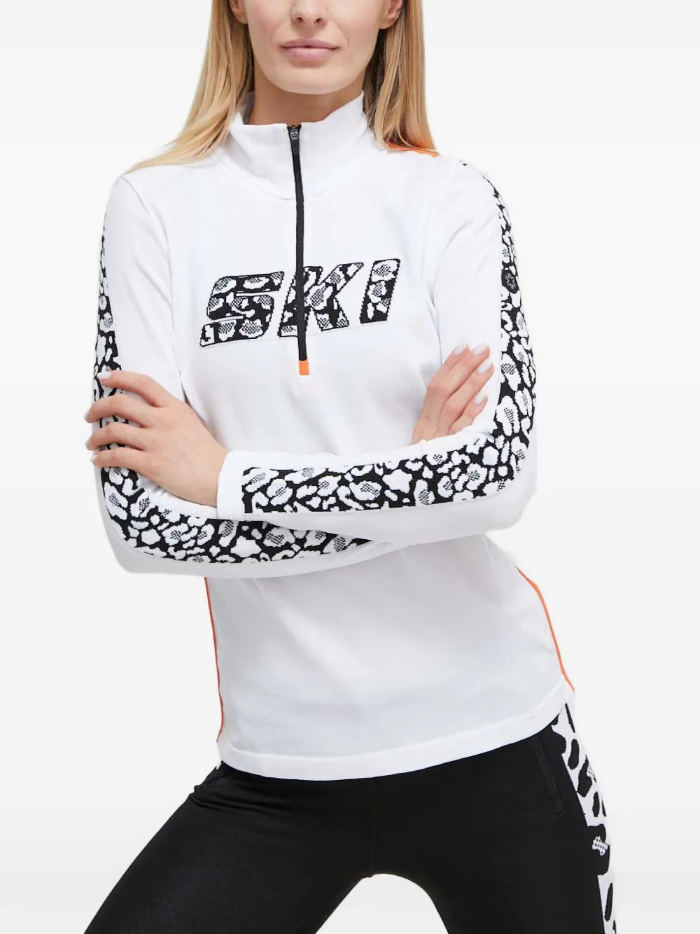 NEWLAND Thebe printed skiwear top - Bianco