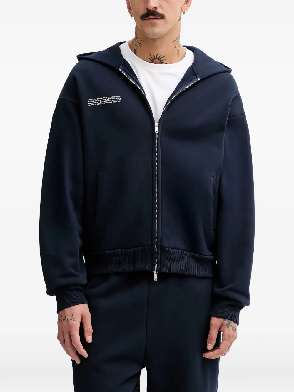Pangaia zip-up hoodie - Blue