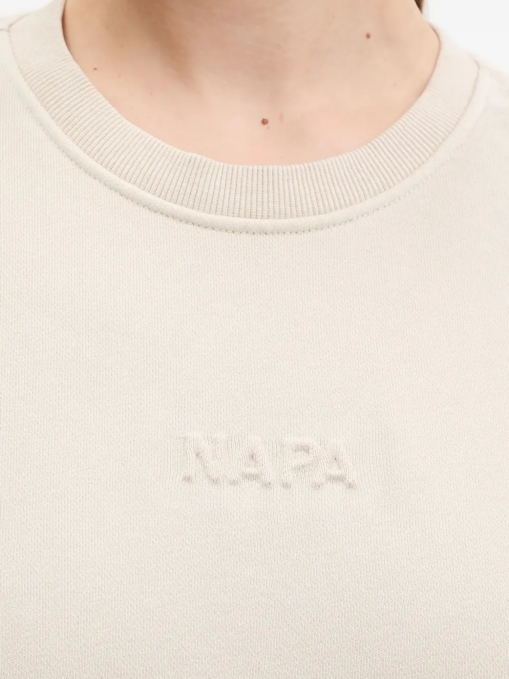 Napapijri B-Azure sweater met ronde hals en logo Beige